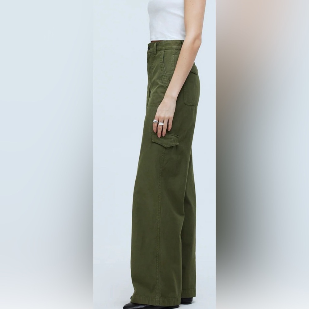 NWOT Madewell Griff Superwide-Leg Cargo Pants in Garment Dye - Picture 2 of 7